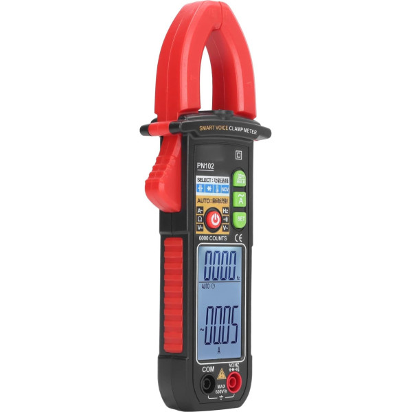 QXSJEDYCH Clamp Meter, 60A to 600A Multimeter Voltage Tester Voice Broadcast for Electricians for Industrial Use Analysator