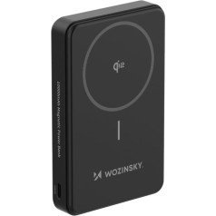 Qi2 10000mAh magnētiskā powerbanka ar USB-A USB-C šūpuli 22,5W PD - melna