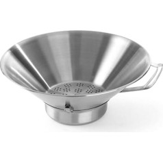 HENDI Frittierseiher, mit stabilem Edelstahlgrif und abnehmbarem Restebehälter, Pommes, ø410x(H)170mm, Edelstahl