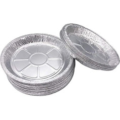 Premium Aluminum Foil Cake Tins 6 Inch 50 Pack Disposable Tinfoil Tart Quiche Molds