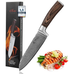 Santoku Wakoli Edib Damascus Knife