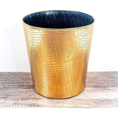 10 Litre Bin Made of PU Leather, High-Quality Craft Rubbish Basket, No Leakage, Fashion, Ideal for Office, Children's Room and Bedroom