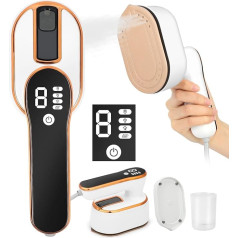 Mini Iron 1190 W, Foldable Portable Travel Iron with LED Display and 4 Levels Steam, 15 Seconds Quick Heating Iron Small, Small Iron Steam for Travel and Home