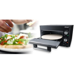 Steba Power Pizza Maker PB 1000 Including Pizza Stone with Diameter 30 cm, Continuous Temperature Control from 160-400 °C, Very High Heating Output up to 1800 W, Timer, Overheating Protection, Cool