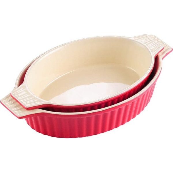 Malacasa Bake Set of 4 Porcelain Baking Dishes, Ovenproof Dishes, Casserole Dishes