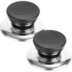 2 Pack Pot Lid Knobs, Universal Replacement Knobs, Heat Resistant Pan Lid Grab Handles, Ideal for Slow Cooker, Frying Pans and Kitchen Cookware Cover