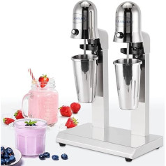 YJINGRUI Electric Milkshake Mixer Milk Shaker Machine Drink Mixer Commercial Milk Shake Maker for Protein Shakes and Mixing Cocktai (Doublehead)