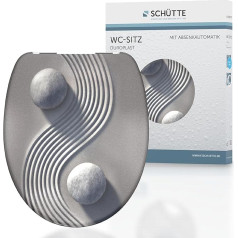 SCHÜTTE Yin & Yang 82152 Duroplast Yin & Yang Toilet Seat with Soft-Close Mechanism, Suitable for All Standard Toilet Basins, Maximum Load of the Toilet Seat 175 kg