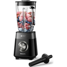 Philips 5000 Series Mixer - 1200W Motor - ProBlend Plus Technology • Dishwasher Safe Parts • 2L Capacity • Black (HR3030/00)