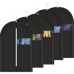 5pcs Breathable Garment Bags, Garment Bag with Zip, Garment Bags Against Moths for Suit and Dress, Storage Bag for Wedding Dresses, Clothing Protective Cover for Seasonal Clothing