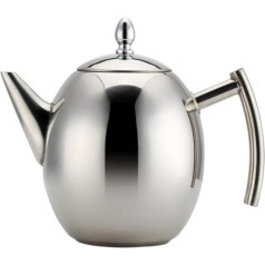 Stove Coffee Maker, Induction Moka Jug, Oval Short Coffee Pot with Filter, Stainless Steel Espresso Coffee Stove Tool, Percolator