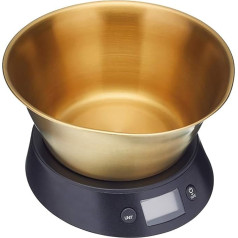 MasterClass 5kg Digital Kitchen Scale with Bowl in Gift Box, Brass/Black