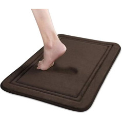ITSOFT Memory Foam Bath Mat, Non-Slip, Super Soft & Washable, Perfect for Your Bathroom (Chocolate Brown, 79 x 51 cm)