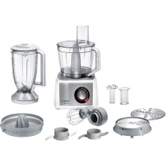 Bosch MC812S820 MultiTalent 8 / 1,250 Watt / 3.9 Litres / Multi Accessory White / Stainless Steel