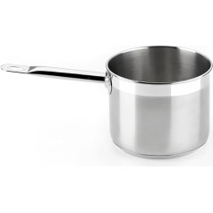 Braisogona Professional Stainless Steel Tall Sauce Pan, 14 cm, Silver