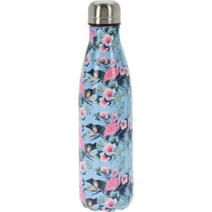 Stainless Steel Vacuum Flask - Vacuum Insulated Water Bottle for Cold and Hot Drinks - 500 ml - Keeps Cold for up to 12 Hours and Hot for 6 Hours (Flamingo)