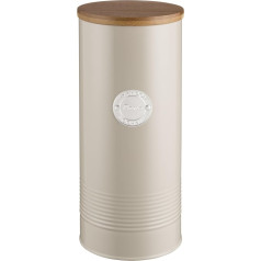 Typhoon Living Pasta Storage Canister with Bamboo Lid, 2.5 Litre, Putty