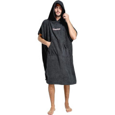 CRESSI Poncho Robe Black L/XL 92 x 118 cm - Multifunctional Protection Poncho Bathrobe, Black, Unisex