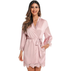 Satin Kimono Robe Silk Wedding Bridesmaid Party Sleepwear Dressing Gown