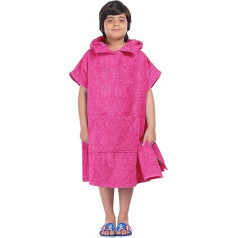 ALLEN & MATE Hooded towel poncho for children, premium cotton wrap coat for boys and girls for the beach, swimming, surfing, bathing, water sports, indoor and outdoor activities