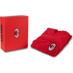 Milan Unisex Bathrobe with Hood Terry Cloth 380 g/m² 100% Cotton Logo of the Milan Heart Size M