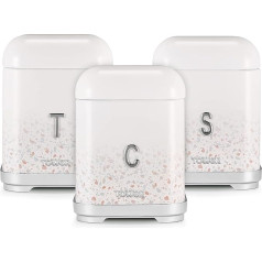 Tower Terrazzo T826151TAN Set of 3 Tea, Coffee, Sugar, Light Brown