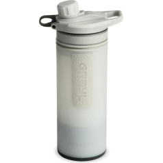 GRAYL GeoPress 710 ml Outdoor Water Filter Drinking Water I Eliminates 99.99% of All Bacteria and Viruses I Perfect for Camping, Survival and Travel (Peak White)