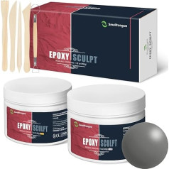 Smalltongue AB Epoxy Skulp Clay, 2-Piece Modelling Clay (A & B), 0.9 kg, Epoxy Sculpture, Modelling Clay, Modelling Clay, Retrofit and Sculpture, Natural Colours