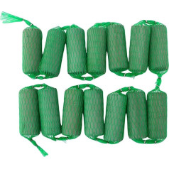 Pack of 14 Flower Foam Garland, Floral Foam for Fresh Flowers, Foam Blossom Sausage Shape, Green Flower Mass for Flowers, Net Garland for Wedding, Celebrations and Birthday (3M)