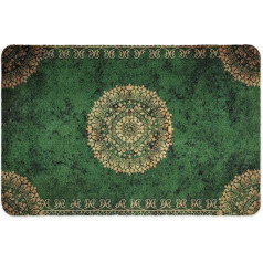 Orient Floor Mat • Inside and Outside Areas• Non-Slip and Washable • Door Mat, Green, 40 x 60 cm