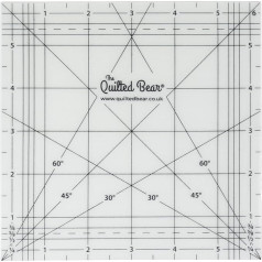 The Quilted Bear Hot Iron Ruler - Non-Slip Ironing Ruler and Hot Hem for Quilting and Sewing, Hem Ruler with Multiple Inch and Angle Markings, Available in a Variety of Sizes (6 x