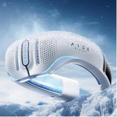 RANVOO AICE LITE Plus 2025 Max Cooling Capacity [No.1 Coolest & Longest] Neck Air Conditioner, 6,000 mAh Rechargeable Neck Fan, Blows Cold Air, Gift for Mum, White