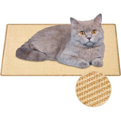 Hjvvr Cat Scratching Mat, 60 x 40 cm, Natural Sisal Flat Scratching Mat for Furniture Protection