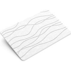 MERICARGO Bath Mat Stone Quick Drying Diatomaceous Earth Bath Mat Quick Drying Stone Bath Mat Non-Slip Stone Mat for Bathroom Super Absorbent Bath Mat Large Bath Mat White