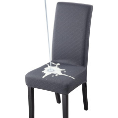 Chair Covers, Waterproof, Stretch Chair Cover, Modern Chair Cover, Elastic, Removable, Washable, Fitted Cover for Dining Room Chairs, Swing Chair, Set of 4