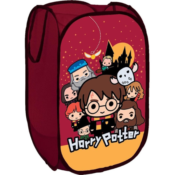 Disney Harry Potter Pop Up Trash Can Officially Licensed Foldable Storage Design Perfect for Organizing Nursery Playroom (Harry Potter Inspire Design), 36 x 36 x 58