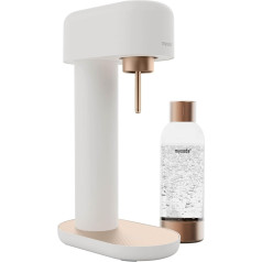 Mysoda: Stylish Ruby 2 Water Carbonators Made of Robust Aluminium (without CO2 Cylinder) with High-Quality 1 Litre Water Bottle in Premium Design - White Copper