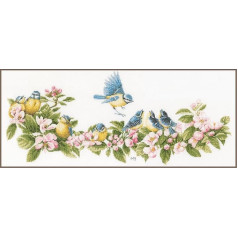 Cross Stitch Embroidery Kits Counted Cross Stitch Pictures Set Blue Iron Wall Decoration Handmade Set for Adults 61 x 26 cm DIY Decoration Craft Set Craftsman Creative Gift Set