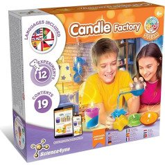 Science4you Candle Atelier - Make Your Own Candles Set for Children, Candle Making Set with Experiment Boxes, 12 Experiments for Children from 8, Educational Games from 6 7 8 9 10+ Years for Girls and