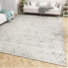 SIXHOME Grey 90 x 150 cm Rugs for the Living Room Neutral Boho Rug Washable Non-Slip Modern Geometric Rug for Bedroom Dining Room Playroom