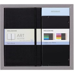 Moleskine BUNDARTCOLA Bundle Art Sketching Kit with Coloured Pencils Set