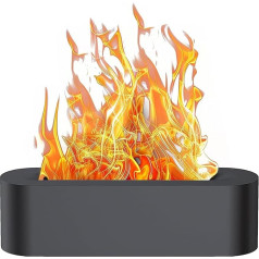 Aroma Diffuser with Flame Effect, 7 Colour Light Essential Oils Diffuser, Humidifier, Fragrance Oil Diffuser for Children, Home, Office, Room Fragrance, Yoga, Waterless Automatic Shut-Off