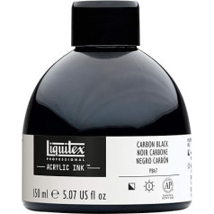 Liquitex 4261337 Liquid Professional Acrylic Paints - Ink, 150 ml, Highly Pigmented Airbrush Paint, Carbon Black