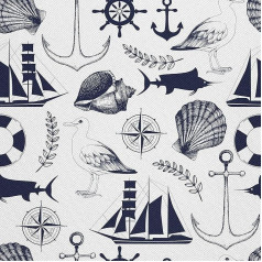 HEKO PANELS Oxford Waterproof Fabric Sold by the Metre Canvas Fabric Polyester Fabric for Sewing Fabrics Decorative Fabrics Water-Repellent Opaque Sea Sea 2 Metres 155 x 200 cm