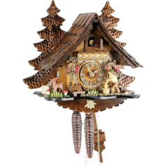 Eble Cuckoo Clock Original Black Forest Cuckoo Clock Real Wood Mechanical 1-Day Drive New VDs Certificate Wood Chopper 32 cm 22303