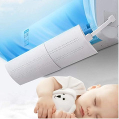 Adjustable Windshield for Air Conditioning Windshield Air Conditioning Shield Cold / Warm for Home/Office, Seniors, Newborns, Pregnant Women - White