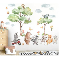 Grandora DL794-5 Wall Sticker Forest Animals Children's Room Wall Sticker