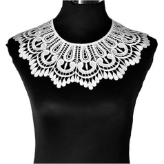 ZHOUXYFDC Spitze Stickerei Applikationen Schwarze Stickerei Venise Spitze Ausschnitt Kragen Verzierung Nähen Applikationen Borten Spitze Stoff Kleid Zubehör Scrapbooking(15)