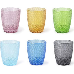 Excelsa Ice Set of 6 Glasses, Water, Glass, Multi-Colour