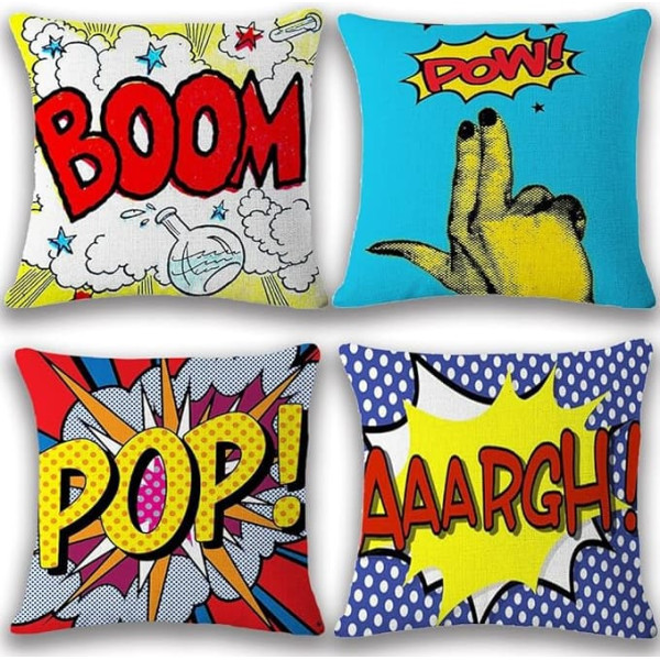 Soft Cotton Linen Cushion Covers Home Decorative Cushion Case 45 x 45 cm Set of 4, 45 x 45 cm